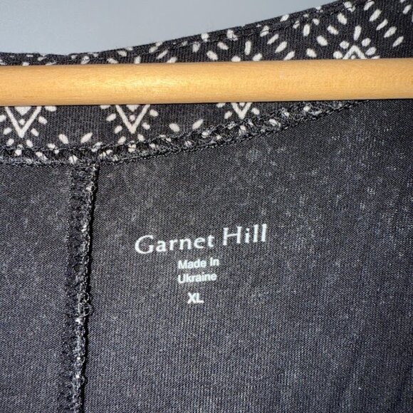 Garnet Hill Button Up Black Jersey Tank Dress , Size XLG - Picture 2 of 7